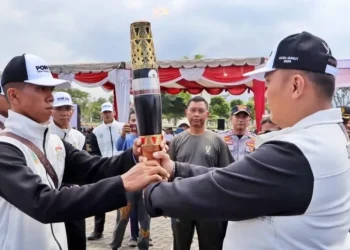 Selain Diarak Keliling Aceh, Api PON ke XXI Aceh Sumut Juga Diarak di Sumut