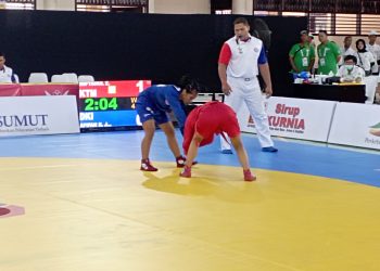 Lima Kelas Cabor Sambo Dipertandingkan di GOR Langkat pada Perhelatan PON XXI 2024