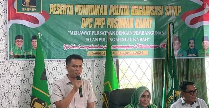 Daliyus-Heri Miheldi Hadiri Pendidikan Politik Organisasi Sayap DPC PPP Pasbar