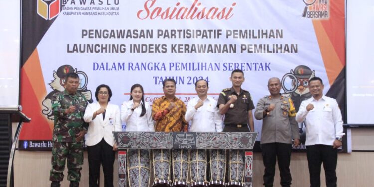 Bawaslu Humbahas Launching Peta Kerawanan Pilkada 2024