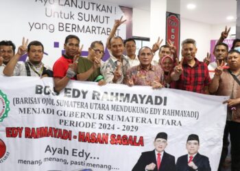 Edy Rahmayadi – Hasan Basri Sagala pun Didukung Pengemudi Ojek Online