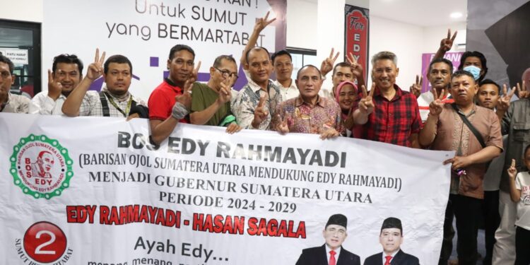 Edy Rahmayadi – Hasan Basri Sagala pun Didukung Pengemudi Ojek Online