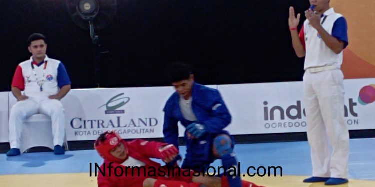 Seru, Atlit Sambo Kelas Combat 98 Kg Keatas Bertarung di GOR Langkat
