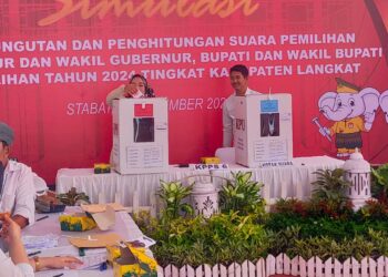 KPU Langkat Gelar Simulasi Pencoblosan untuk Pilkada 2024