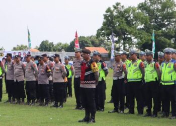 Ratusan Personil Polres Pemalang Disiagakan, Amankan Kampanye Terbuka.