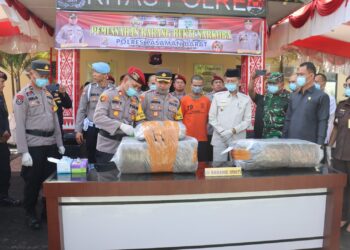 Polres Pasaman Barat Musnahkan Barang Bukti Narkotika Jenis Ganja