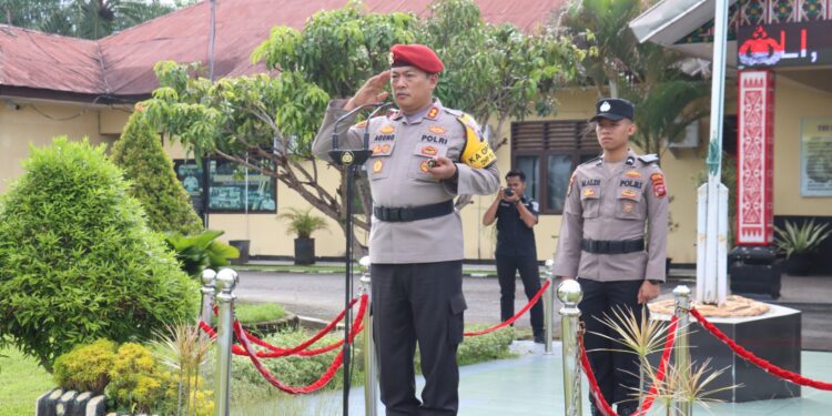 Kapolres Pasbar AKBP Agung Tribawanto Pimpin Apel Hari Jadi Fungsi Reserse Ke-77