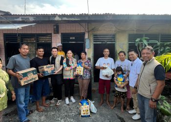 Gerindra Sumut Rayakan Natal dan Tahun Baru Bersama Warga Tangguk Bongkar Medan Denai