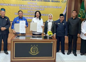 Sekretariat DPRD Langkat dan Kejari Langkat Teken Kerja Sama Penanganan Hukum Perdata dan Tata Usaha Negara
