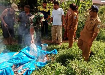 Warga Sarudik Bongkar Gubuk Diduga Tempat Penyalahgunaan Narkoba
