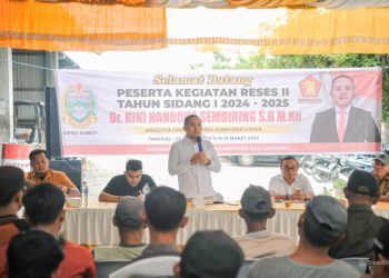 Kiki Handoko Sembiring Rekrut Kader Gerindra dan Sosialisasikan Program Prabowo di Pancur Batu
