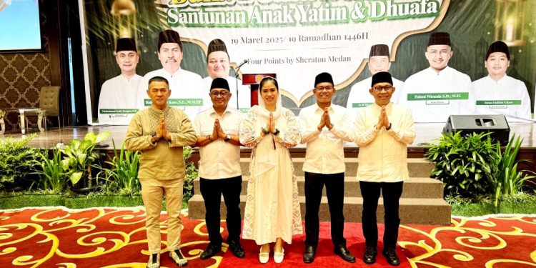 DPD Gerindra Sumut Hadiri Buka Puasa Bersama REI Sumut, Santuni Anak Yatim dan Dhuafa
