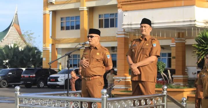 Pasca Cuti Lebaran, Pemda Pasbar Gelar Apel Gabungan Sekaligus Halalbihalal