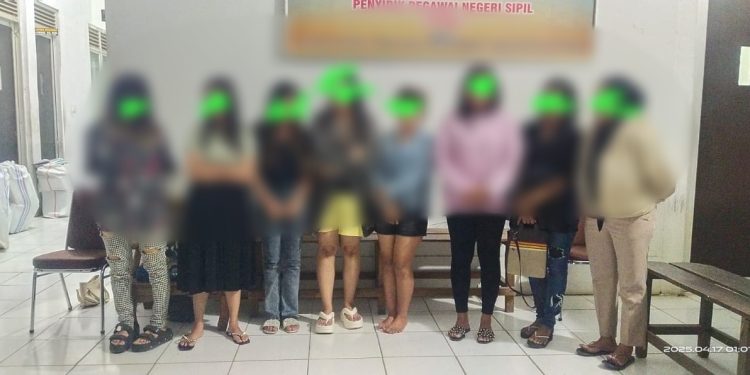 Pol PP Pasaman Barat Mengamankan 8 Orang Wanita di Dua Cafe