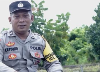 Aiptu Karyanto Sulap Rawa Jadi Tambak Ikan Berdampak Ekonomi Warga Meningkat