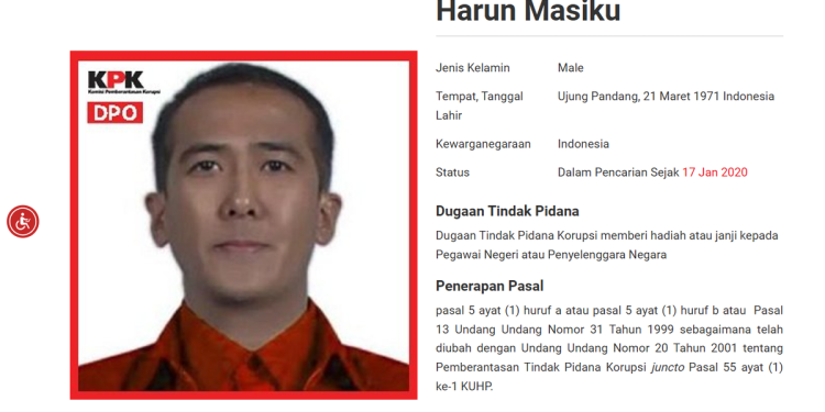 Titik Koordinat Harun Masiku: Diketahui KPK, tetapi Tak Ditangkap