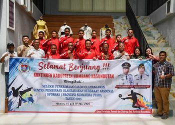 Bupati Humbahas Beri Semangat Kontingen Atlet Muda Menuju Seleksi Spobda/Spobnas di Medan
