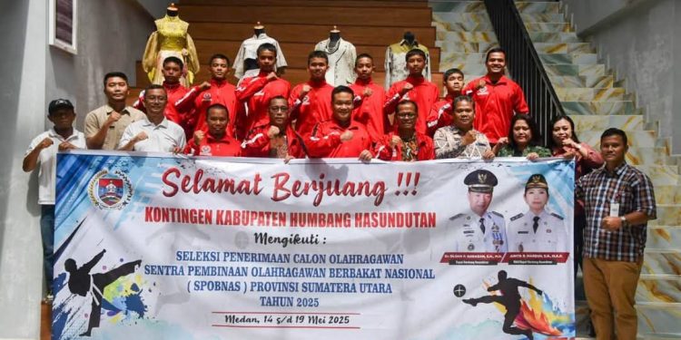 Bupati Humbahas Beri Semangat Kontingen Atlet Muda Menuju Seleksi Spobda/Spobnas di Medan