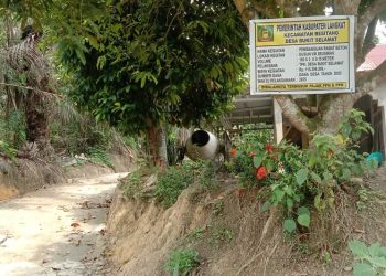 Proyek Jalan Rabat Beton di Bukit Selamat Besitang Terbengkalai, Kades Diduga Tilep Dana Desa