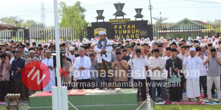 Kodim 0205/TK Rayakan Idul Adha dengan Semangat Berbagi: 7 Sapi dan 5 Kambing Disembelih untuk Qurban