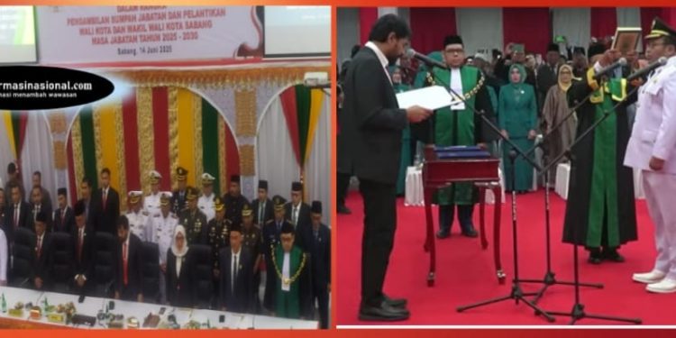 Zulkifli H Adam dan Suradji Junus Dilantik Jadi Wali Kota dan Wakil Walikota Sabang