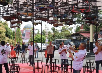 Hari Bhayangkara Ke-79, Polres Pasbar Menggelar Lomba dan Pameran Burung Berkicau