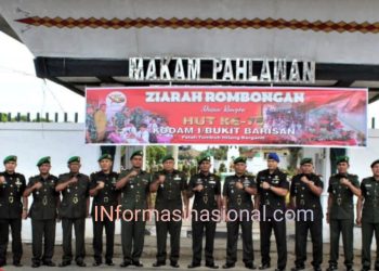 Peringati HUT ke-75, Kodam I/BB Gelar Ziarah Khidmat di Makam Pahlawan Kabanjahe
