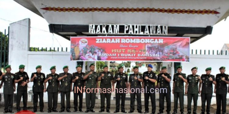 Peringati HUT ke-75, Kodam I/BB Gelar Ziarah Khidmat di Makam Pahlawan Kabanjahe