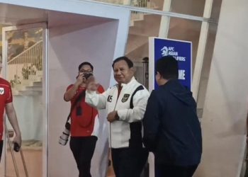 Prabowo Nonton Langsung Laga Timnas Indonesia Vs China di GBK