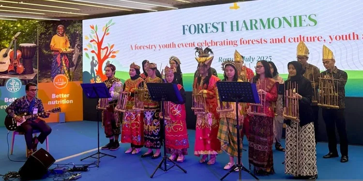 Tim Angklung Indonesia Tampil Dalam Acara FAO di Roma