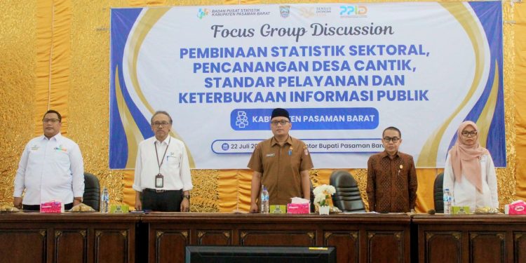 BPS Pasaman Barat Gelar FGD dan Canangkan Desa Cantik untuk Perkuat Forum Satu Data