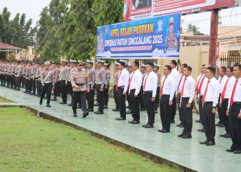 Polres Pasbar Melaksanakan Apel Gelar Pasukan Operasi Patuh Singgalang 2025
