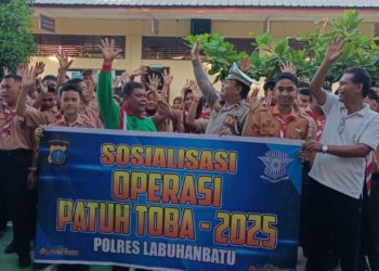 Satlantas Polres Labuhanbatu Sosialisasi Operasi Patuh Toba 2025