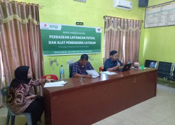 EMP Gebang Perbaiki Lapangan Futsal Desa Bubun, Dukung Pemuda Jauhi Perilaku Negatif Lewat Olahraga