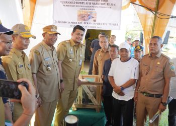 Bupati Langkat Dampingi Gubernur Sumut Tinjau Pengerukan Waduk Tanjung Pura