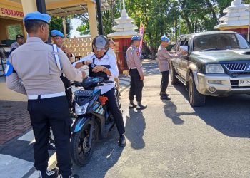 Masuk Mapolres Labuhanbatu Wajib Kibarkan Merah Putih di Kendaraan