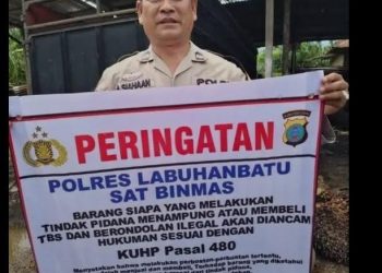 Polres Labuhanbatu Imbau Warga Tidak Membeli TBS dan Berondolan Ilegal