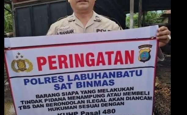 Polres Labuhanbatu Imbau Warga Tidak Membeli TBS dan Berondolan Ilegal