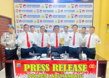 Polres Labuhanbatu Tangkap 2 Pengedar, Amankan 712,11 Gram Sabu dan Ratusan Pil Ekstasi