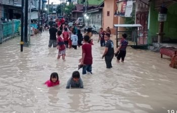 Tanggul Jebol, Air Sungai Bahilang Rendam 467 Rumah di Tebing Tinggi