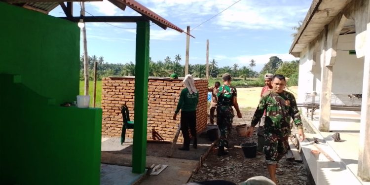 Lima Titik Sumber Air Bersih dan Bak Dibangun TNI di Kecamatan Kinali