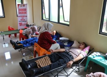 Peringati Hari Jadi Humas Polri, Polres Pasaman Barat Gelar Kegiatan Bhakti Sosial Donor Darah