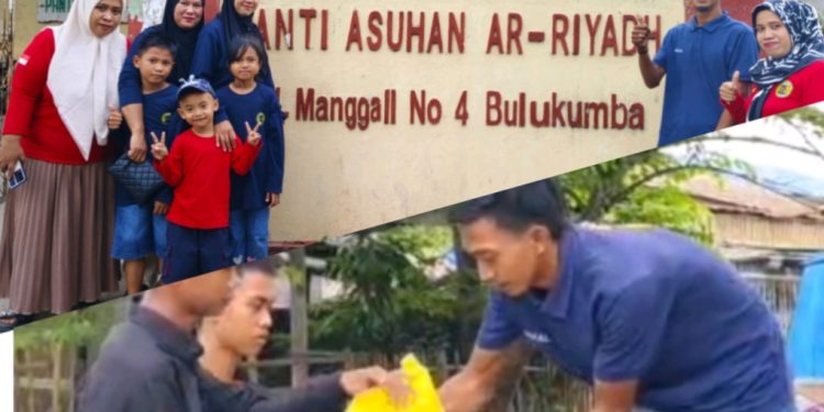 Komunitas Kompak Bontobangun Berbagi Sembako untuk Anak Yatim di Bulukumba
