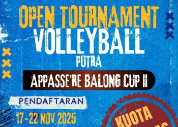 Kuota Terbatas! Ini Jadwal dan Kontak Pendaftaran Turnamen Voli Appasse’re Balong Cup II