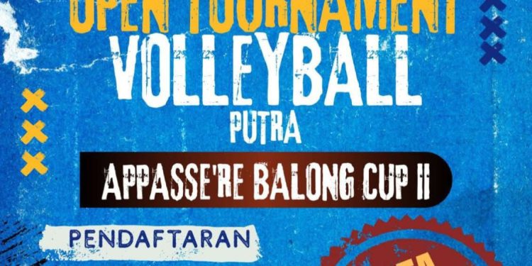 Kuota Terbatas! Ini Jadwal dan Kontak Pendaftaran Turnamen Voli Appasse’re Balong Cup II