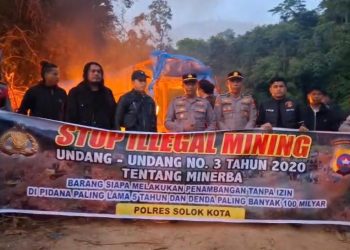 Polres Solok Kota Gerak Cepat Sapu Tambang Ilegal di Tanah Adat Sulit Air