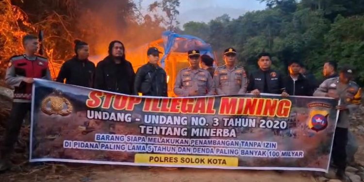 Polres Solok Kota Gerak Cepat Sapu Tambang Ilegal di Tanah Adat Sulit Air