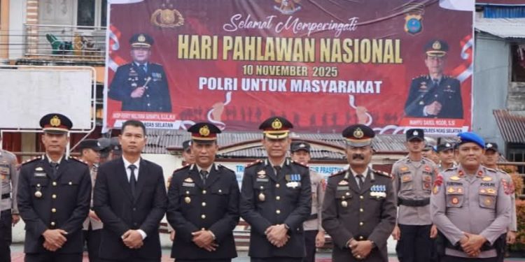 Polres Nias Selatan Menggelorakan Api Perjuangan Lewat Gebyar Hari Pahlawan