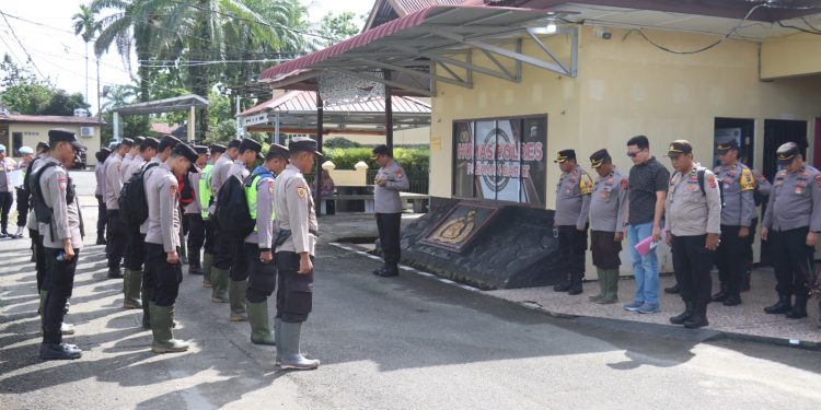 Kapolres Pasaman Barat Pimpin Apel Kesiapan Tanggap Darurat Bencana