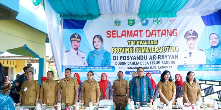 Bupati Syah Afandin Pacu Semangat Posyandu Teluk Bakung,Langkat Bidik Juara Sumut, Incar Nasional